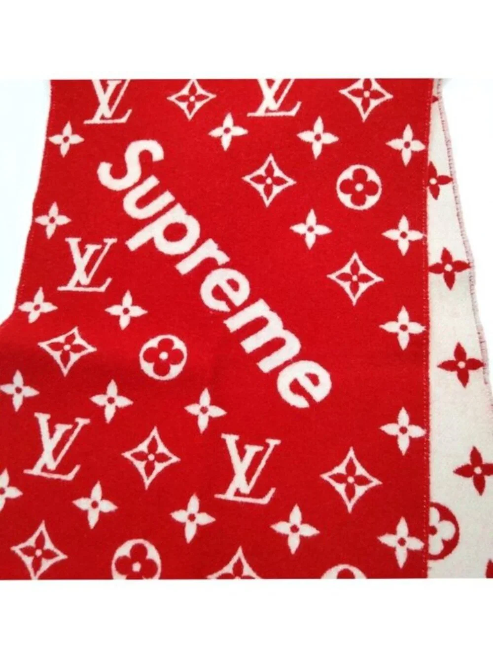 Authentic Louis Vuitton x Supreme Monogram Cashmere Scarf Limited Edition